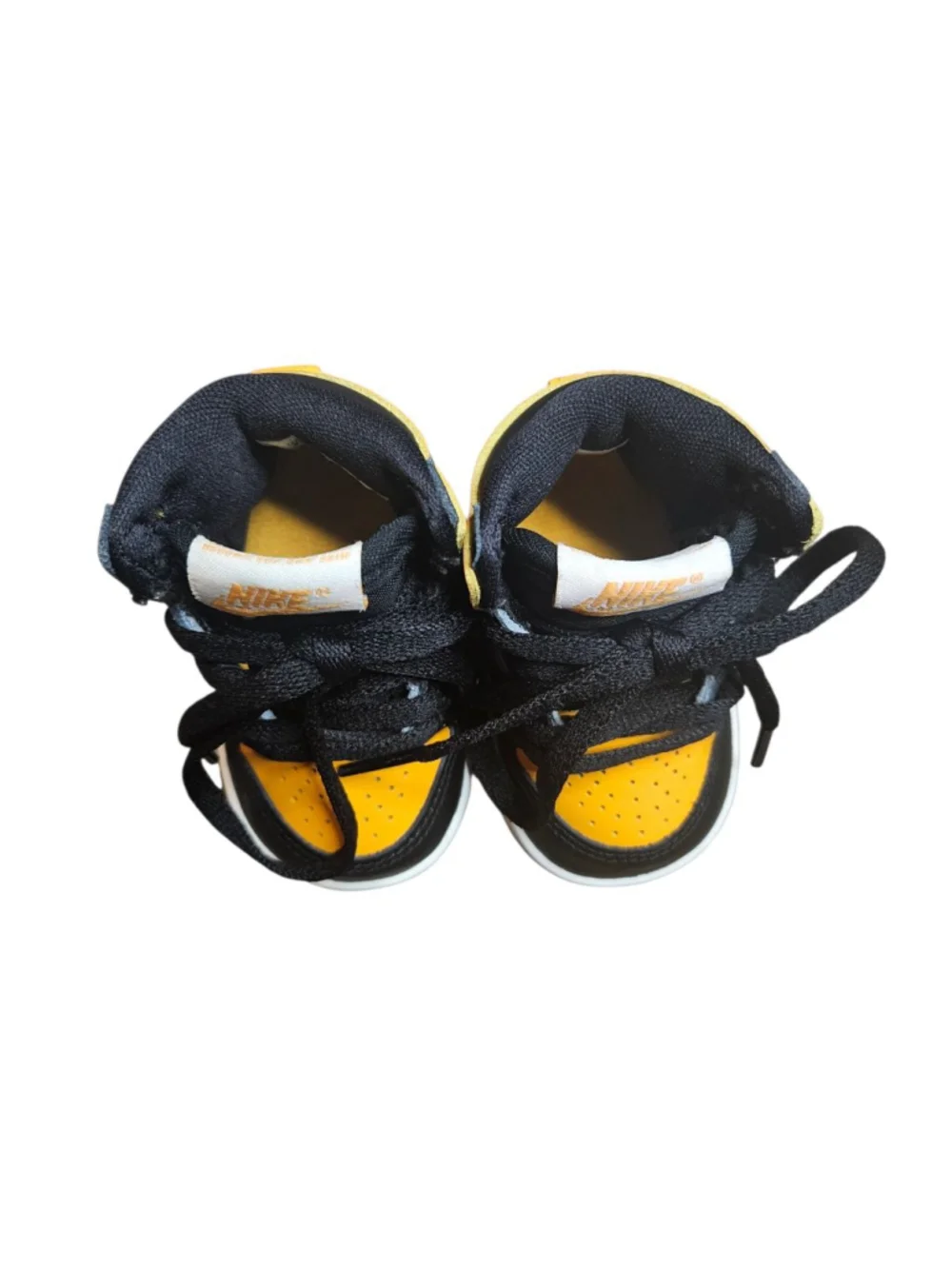 Nike 2C Yellow Black White Air Jordan 1 High Taxi Sneakers